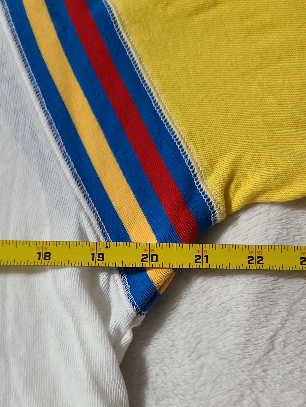 Free People Movement Raglan Crop Top with Retro Multicolor Stripes - Picture 4 of 6